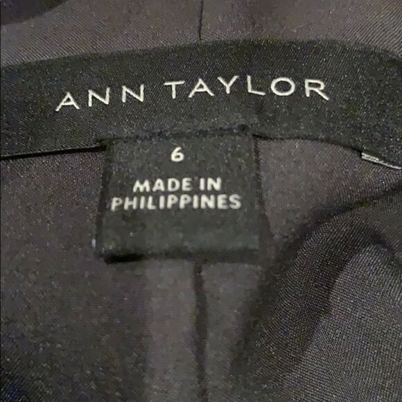 𝅺nwot Ann Taylor crosshatch one button blazer gray plaid sz 6 - Picture 5 of 6